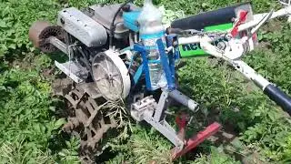 🔥Окучивание картошки мотоблоком ,вариант 24 года😆