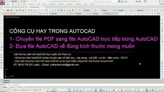 Dùng AutoCAD chuyển file PDF sang file AutoCAD | Scale file CAD về đúng kích thước thật