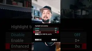 Canon Menu Settings - Highlight Tone Priority 