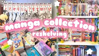 reorganize my manga collection ✨📚|| shelving asmr (540+ volumes)