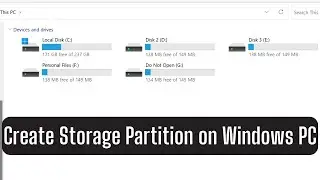 How to Create Partition on Hard Disk/SSD on Windows 11