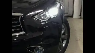 Infiniti FX - светодиодные ходовые огни HPL в фары и птф