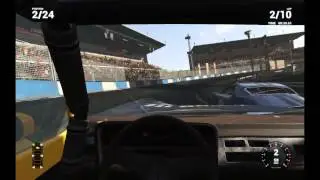 Wreckfest action on the asphalt figure 8