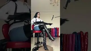 Queen 执老师 beautiful luxury 1969zh1 leather thigh boots