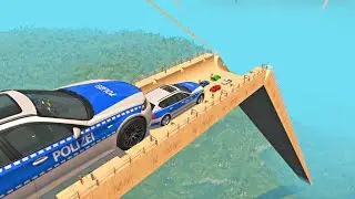 Small to Giant Cars vs Giant Ramp #2 | beamng.drive