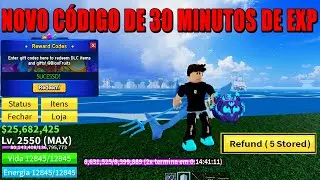 NOVO CÓDIGO DE 30 MINUTOS DE EXP + 29 CÓDIGOS DE EXP BELI E RESET - blox fruit codes...