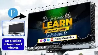 How to design billboard mock up with Pixellab