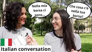 Italian conversation: What's in your bag? 👜 (Subtitles)