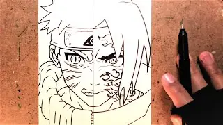How TO draw Naruto vs Sasuke Uchiha