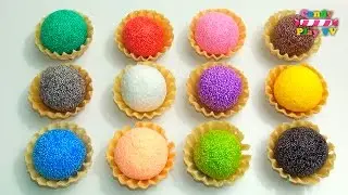 Squishy Glitter Foam Desserts Ice Cream Cake | Cupcakes Playset Squishy Glitter Foam | Learn Colours