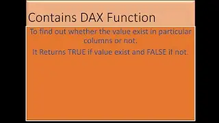 Contains DAX Function in Power BI. 