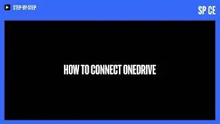Tutorial: how to connect onedrive