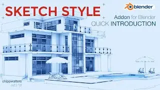 Intro to SKETCH STYLE Blender 2.8 add-on for SketchUp like renders