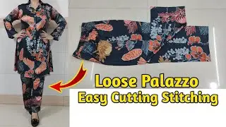 नये लोग शुरु से सीखें पलाज़ो की Cutting And Stitching/ Palazzo Cutting Stitching In Hindi/ Plazo DIY