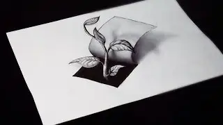 How do I draw a 3d picture with a simple pencil illusion on paper