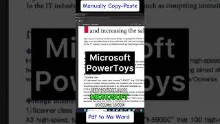Manually Copy-Paste in pdf to ms word 
