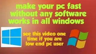 How to make your computer 100% fast like new without any  application (easy) @Tech Parag