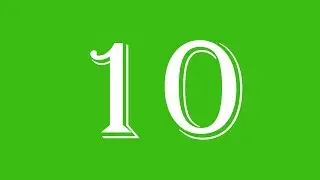 Numbers Countdown Green Screen 4K