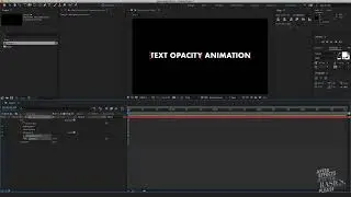 After Effects: How to animate text opacity