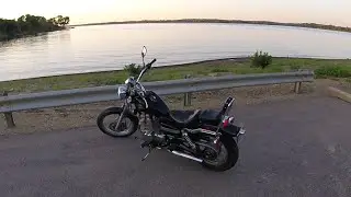 Honda Rebel around Pomona Lake