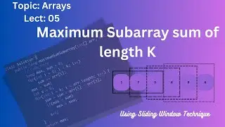 Max Sum Subarray of Size K | 3 Approaches Explained | Efficient Java Solution