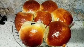 СДОБНЫЕ Булочки с Изюмом и Курагой. Тесто как Пух!!!