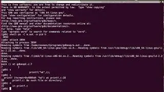 gdb debugging on running process