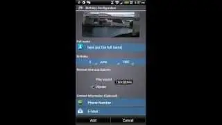 Alarm Plus Millenium for Android Phone, Manage contacts, contact list & birthdays