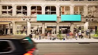 Blue Screen City Billboards Mockup 410
