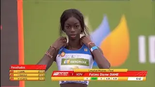Fatima Diame 1st Place Long Jump   Spanish Indoor Championships Madrid 2021#shorts