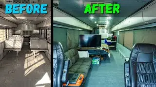2 Day Bus Interior Conversion...Full Tour!  │  Epic Skoolie Build PT.3