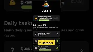 Dropee Daily Question Today / Dropee Daily Question 9 October / #airdropcrypto #ytshorts #shorts