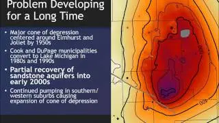 Drawdown of sandstone water levels in northeastern Illinois
