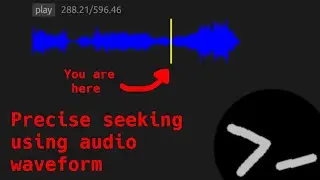 Precise seeking using audio waveform in my zig/rust video editor