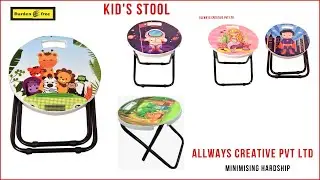 Burden Free Kids Stool | Multipurpose Table Stool, Foldable Light Weight and Birthday Gifts for Kids