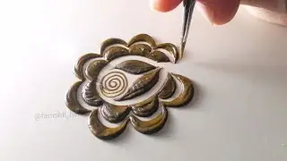 Rose and leaves mehandi design || Easy mehandi design