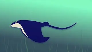 Fish animation.Stingray animation. Fishes