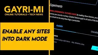 Enable any sites into Dark Mode 
