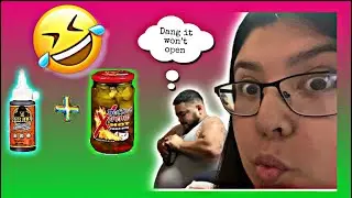 Super Glueing a Pickle Jar Lid and Asking My Boyfriend To Open It! (prank)