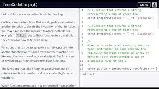 Understand Functional Programming Terminology - freeCodeCamp | Video 2 | Functional Programming