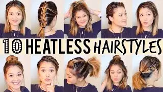 10 Heatless Hairstyles // Under 5 Minutes