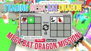 Trading My MEGA BAT DRAGON In *RICH* ADOPT ME SERVERS!