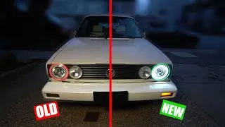 VW MK2 Golf DRL Headlights EASY Install