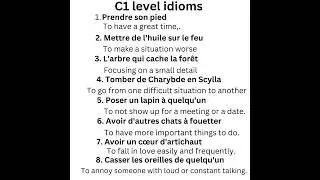C1 level idioms for advanced level  