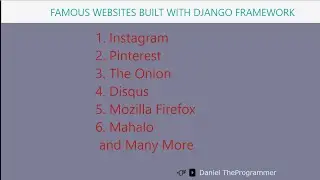 Famous Websites Built With Django Framework