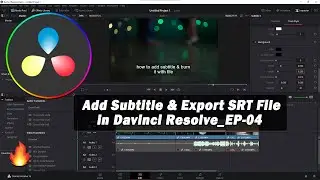 ✅How Add Subtitle |Export SRT File |Burn Subtitle on Video in Davinci Resolve |All in 1 Video🔥 EP-04