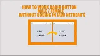 How to work Radio Button Male / Female |Without Coding| in ||JAVA|| ||NETBEAN'S||