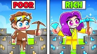 POOR vs RICH Mining Tycoon Factory In Roblox!