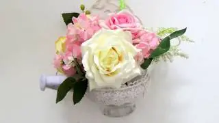 Como Fazer ARRANJOS DE FLORES  - arranjos de mesa simples