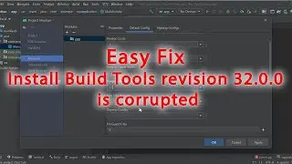 Easy Fix Install Build Tools revision 32.0.0 is corrupted